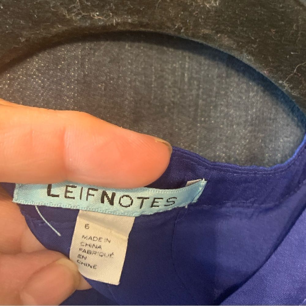Anthropologie Leifnotes Blue High/lo tank tunic size 6 - Picture 3 of 8